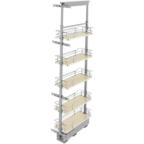 Rev-A-Shelf 5358-08-MP Contemporary 9-5/8"W X 58-1/4"H Adjustable Solid Surface 5 Shelf