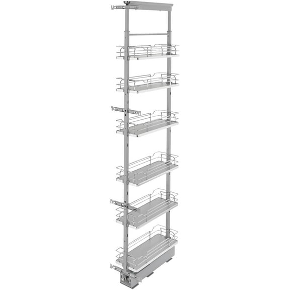 Rev-A-Shelf 5373-08 Contemporary 9-5/8"W X 74"H Soft Close 6 Shelf Pull Out Cabinet Pantry