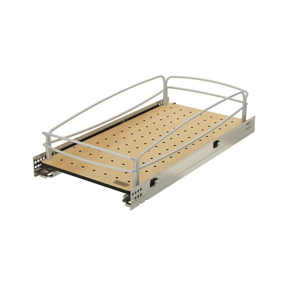 Rev-A-Shelf Solid Bottom Pull Out Base Cabinet Organizer, 54BK-12SC-1