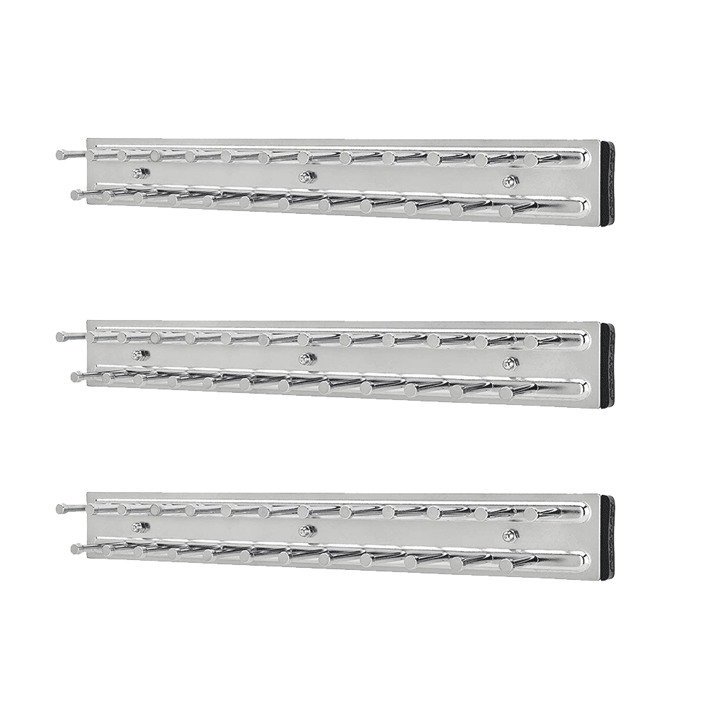 RevAShelf TRC14CR 14Inch Side Mount Extending Tie Rack, Chrome (3 Pack)