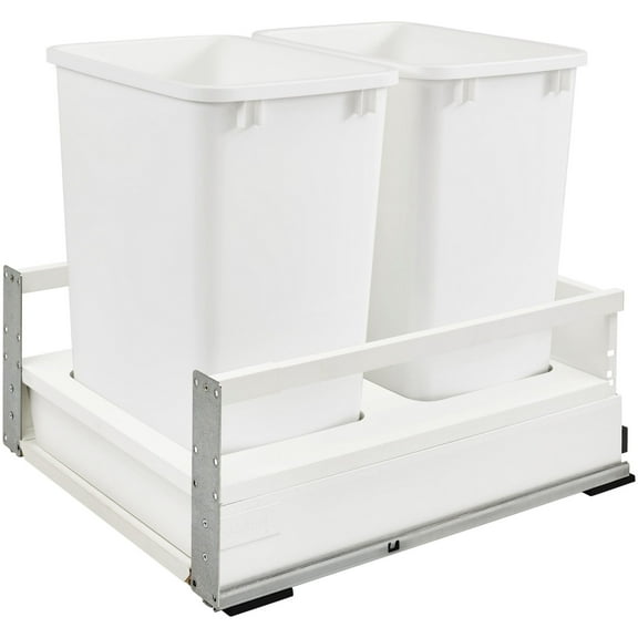 Rev-A-Shelf Twcsc-21Dm-2 Tandembox 18-1/2"W Pull Out Double 35 Qt / 8.75 Gallon Trash Can