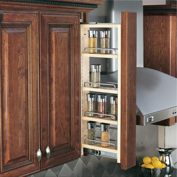 Rev-A-Shelf Wall Filler Pullout Organizer, 3" Wide x 36" Tall