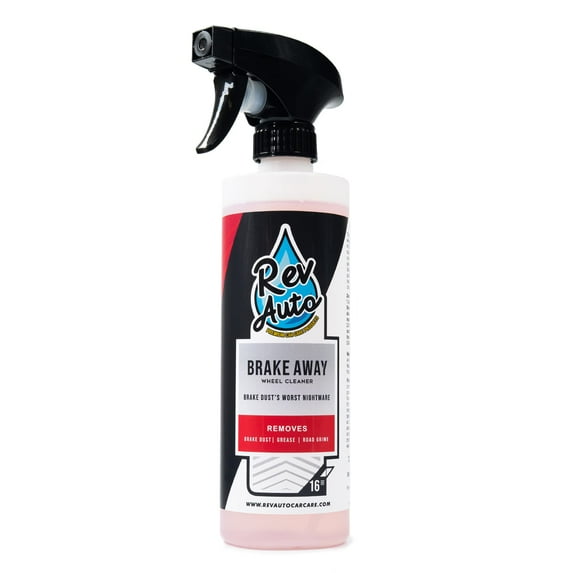 Rev Auto Wheel and Tire Cleaner (16oz) - Professional Car Wheel Cleaner Removes Brake Dust & Tire Browning | Car Tire Cleaner & Rims Cleaner/Rim Cleaner for Car - Use W/Wheel Cleaner Brush