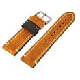 thumbnail image 1 of Rev Genuine Crazy Horse Dual Color Leather Watch Replacement Band - Golden Brown/Dark Green 18mm, 20mm, 22mm or 24mm (18mm), 1 of 1