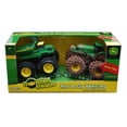 thumbnail image 1 of Rev & Go Tractor and Dump Truck Set, Green - Tomy ERTL Monster Treads 46198A, 1 of 6