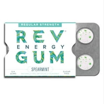 Rev Gum Sugar Free Spearmint Energy Gum, 6 Pieces