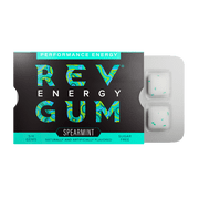 Rev Gum Sugar Free Spearmint Energy Gum, 6 Pieces