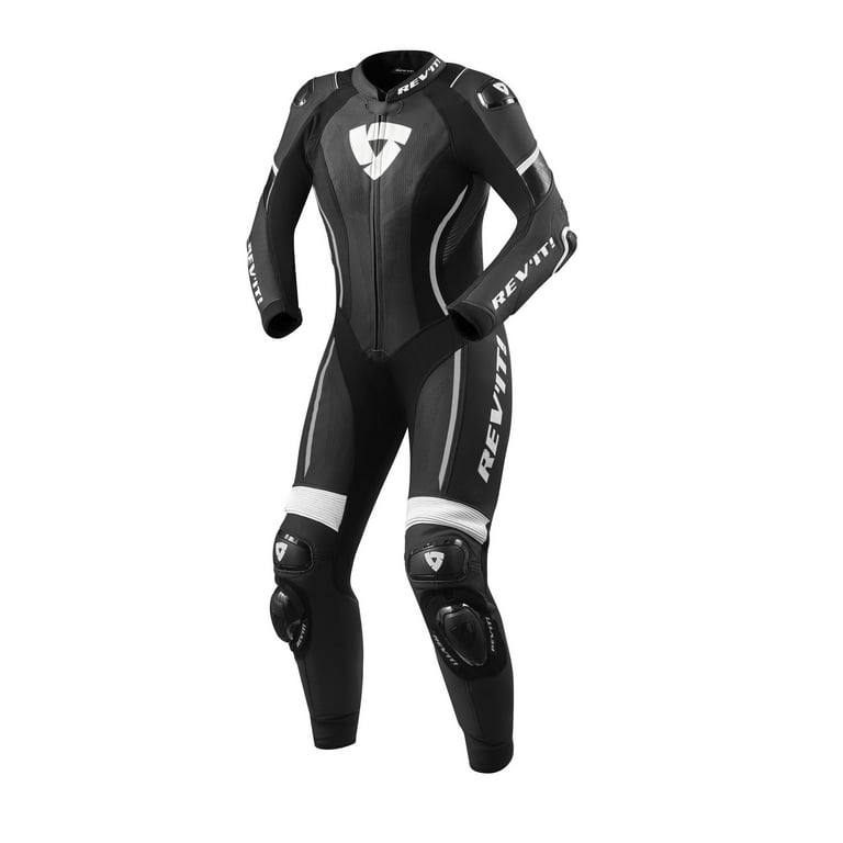 Rev It Xena 3 Womens 1 pc Leather Motorcycle Suit Black White 36