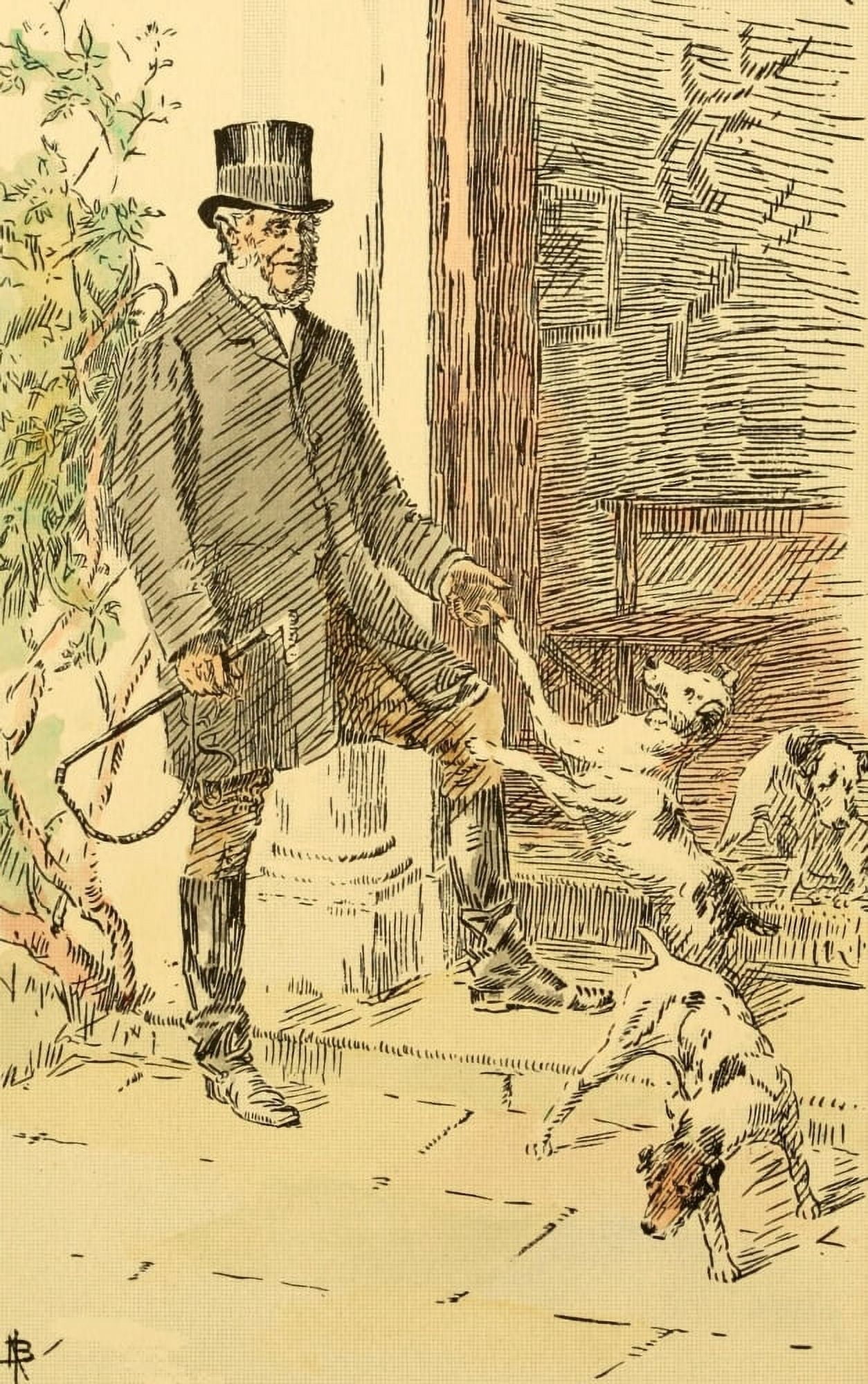 Rev John Russell 1902 Rev & his dogs Canvas Art - NHJ Baird (18 x 24)