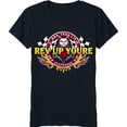 thumbnail image 1 of Rev Up Your Style Dark Blue T-Shirt with Red Graphic & Checkered, 1 of 5