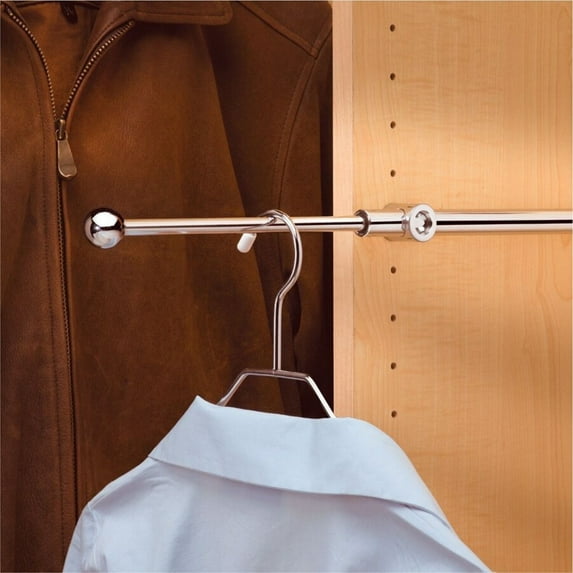Rev-a-Shelf Storage Chrome-Finish Metal 14-Inch Pull-Out Clothes Closet Designer Valet Rod (Pack Of 5)