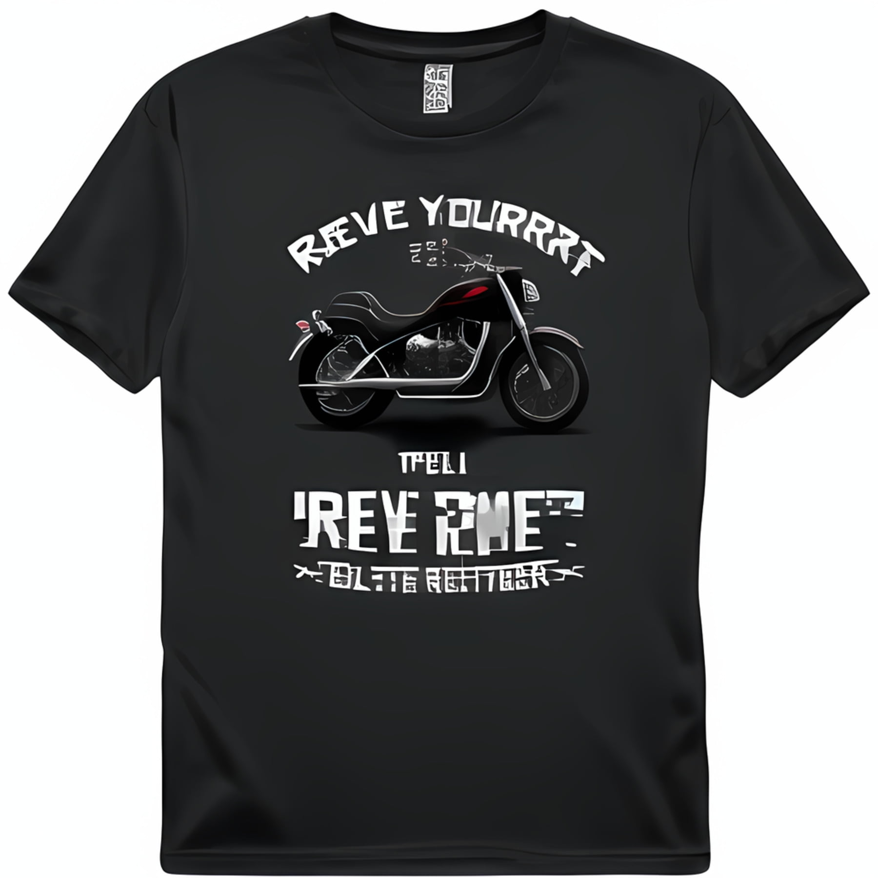 Rev up your style with our fierce Black TShirt featuring a striking