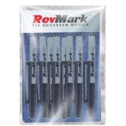 RevMark Industrial Marker - Black Permanent Ink - Standard Tip - 8 Pack (Made in the USA) (Black)