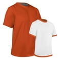 thumbnail image 1 of RevTee Reversible Tee, Adult Medium, Orange and White, 1 of 2