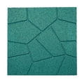 thumbnail image 1 of RevTime Dual-Side Garden Rubber Paver Green Safety Rubber Tile, 1 of 5