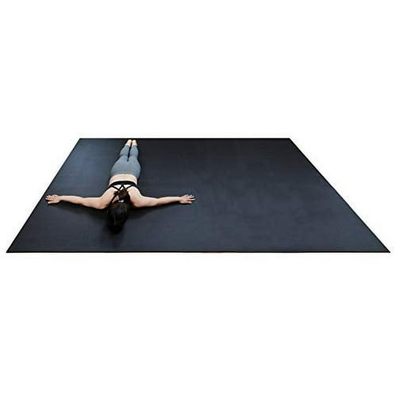 RevTime Extra Large Exercise Mat 10 x 6 feet (120" x 72" x 1/4"+) 7 mm Thick & High Density Mat