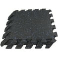 thumbnail image 1 of RevTime Interlocking Rubber Exercise Mats 20"x20"x1/4" （6mm）Puzzle GYM Mat,(6 packs with 10 EDGE), 1 of 7