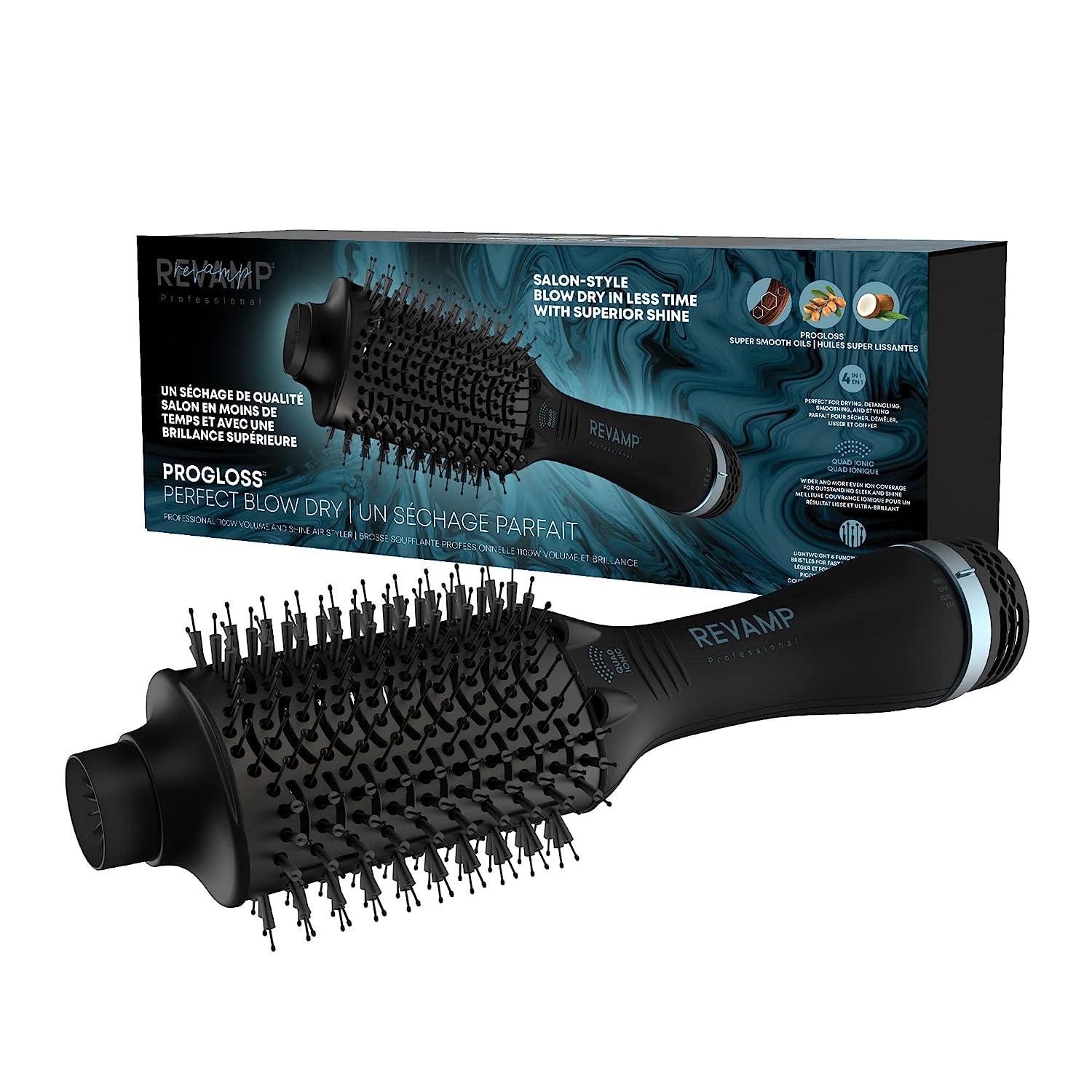 John Frieda Frizz Ease Salon Shape 1.5" Ceramic Hot Air Brush, Ionic
