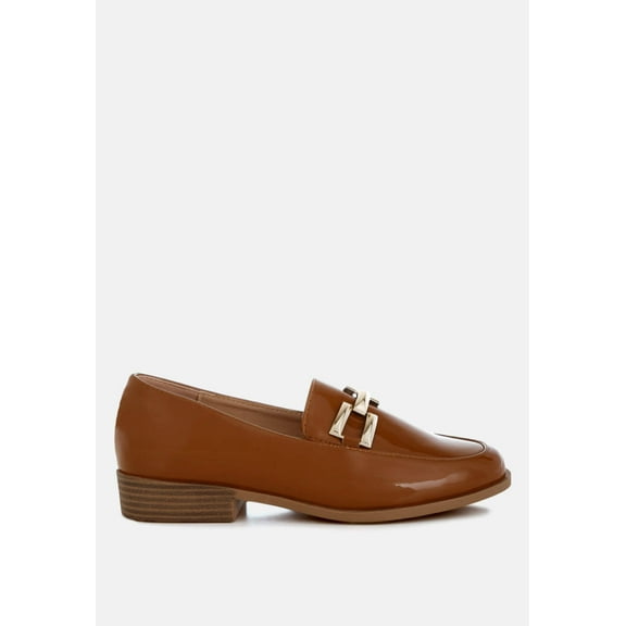 Revanta Patent Faux Leather Loafers