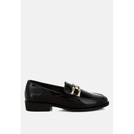Revanta Patent Faux Leather Loafers