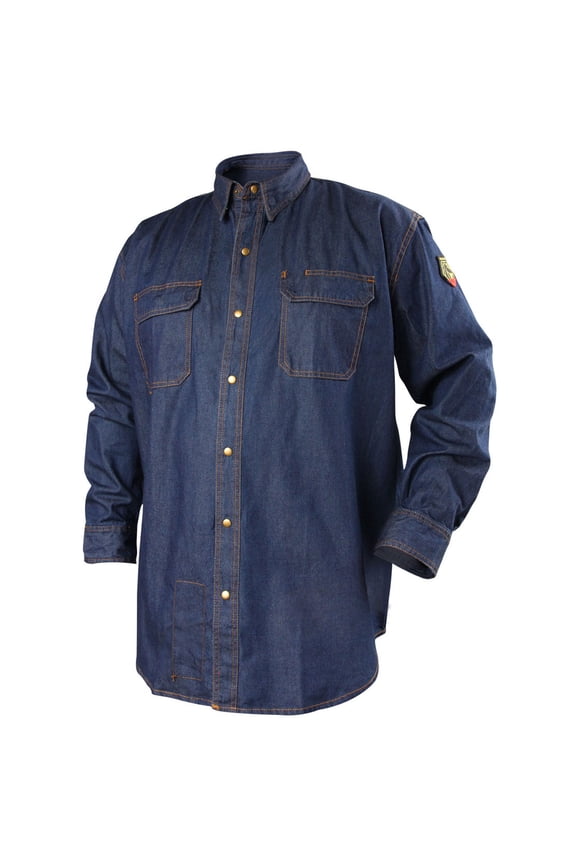 FS8-DNM FR Cotton Denim Long Sleeve Work Shirt, X-Large