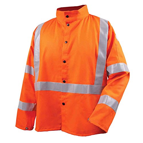 Revco JF1012OR 30" HiVis 9 oz. Flame Resistant Cotton Welding Jacket