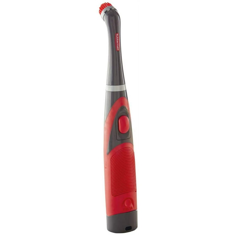 Rubbermaid Reveal Cordless Battery Power Scrubber, Gray/Red, Multi-Purpose  Scrub Brush Cleaner for Grout/Tile/Bathroom/Shower/Bathtub, Water