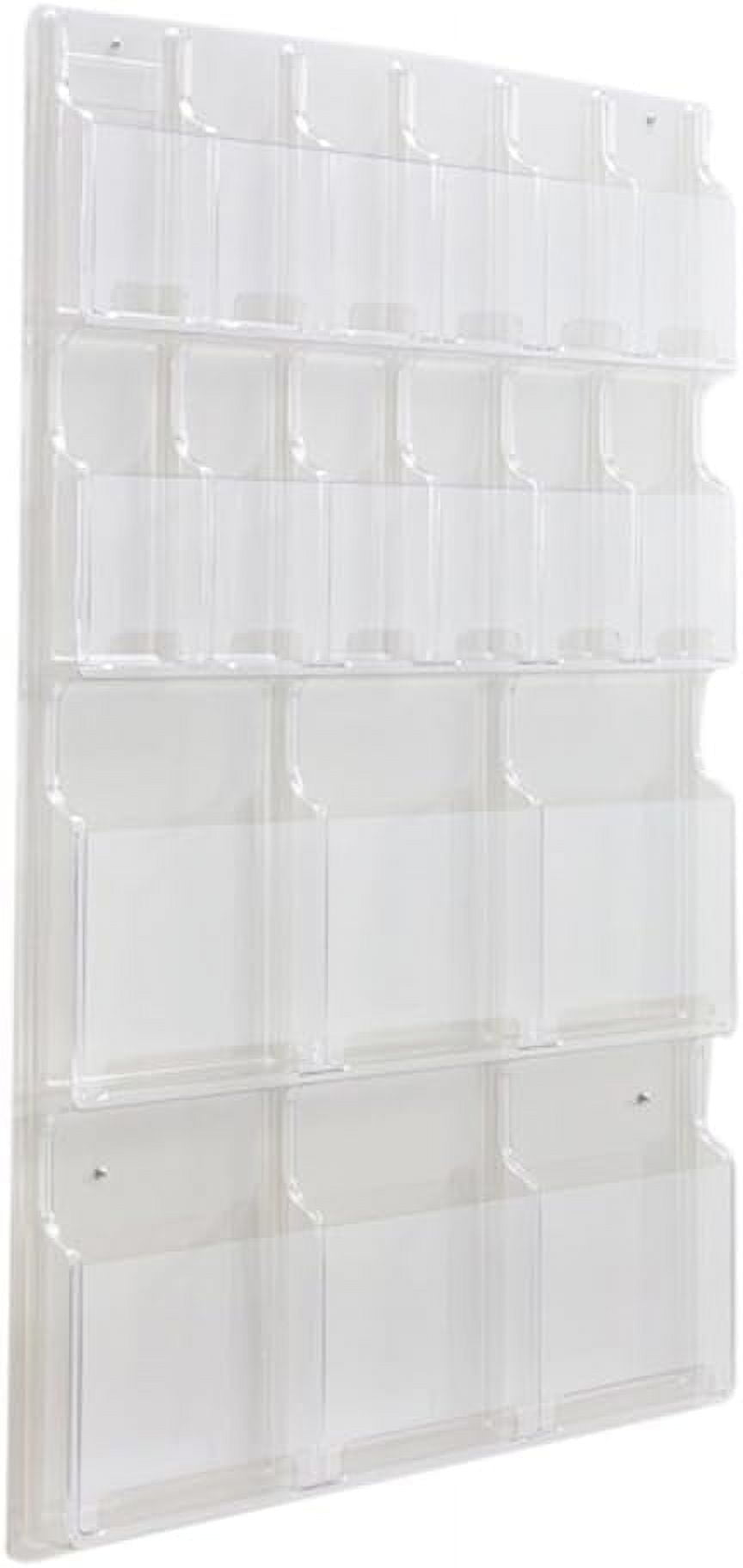 Reveal Magazine & Pamphlet Display, Clear Literature Rack, Fits 12