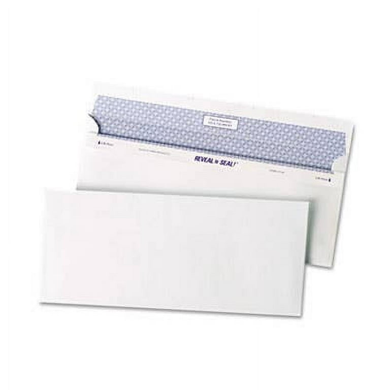Security Envelope, #10, Commercial Flap, Redi-Strip Adhesive Closure, 4.13 x 9.5, White, 500/Box Security Envelope, #10, Commercial Flap, Redi-Strip Adhesive Closure, 4.13 x 9.5, White, 500/Box