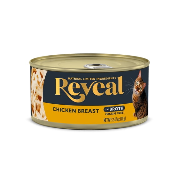Reveal Natural Wet Cat Food, Chicken Breast in Broth, 2.47 oz