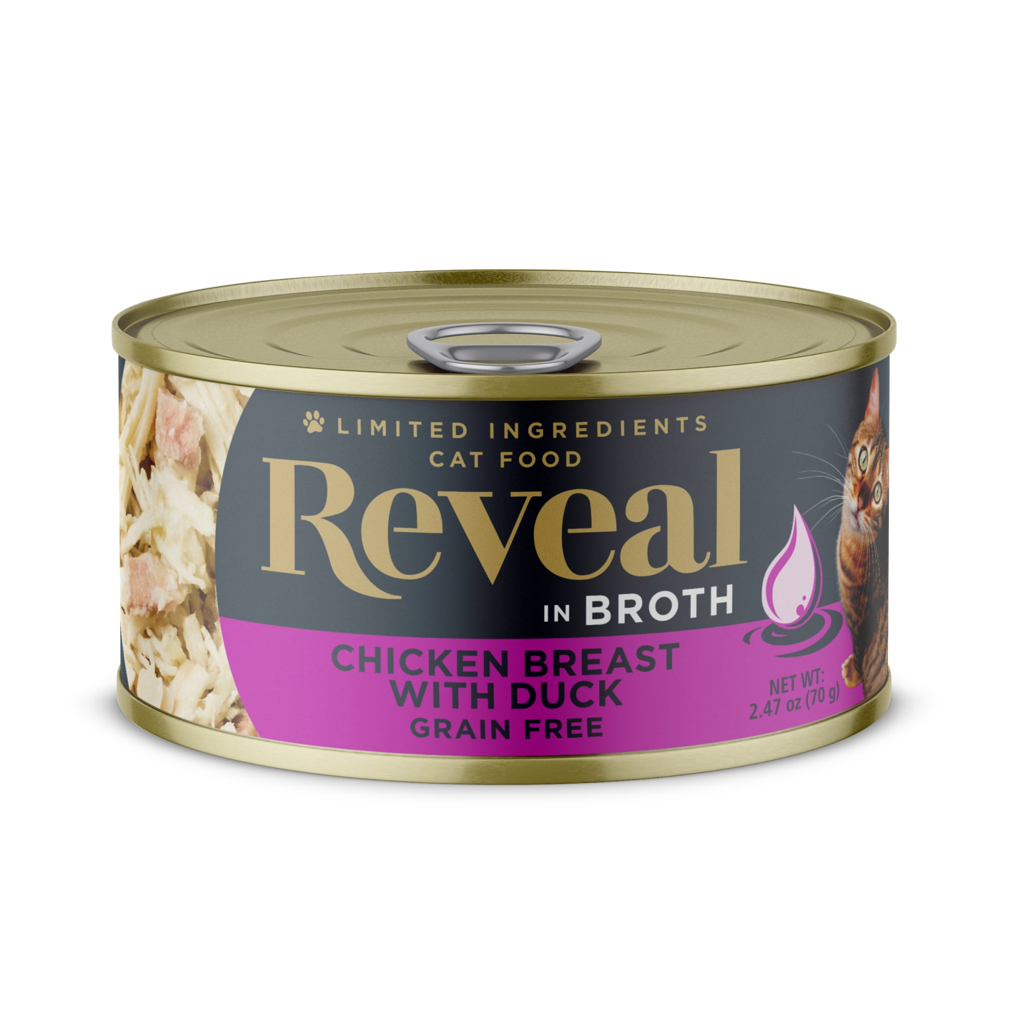 Reveal Natural Wet Cat Food Chicken Breast with Duck in Broth 24