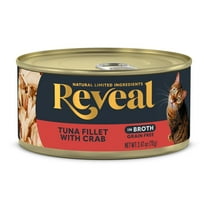 Reveal Natural Wet Cat Food, Tuna Fillet with Crab in Broth, 2.47 oz