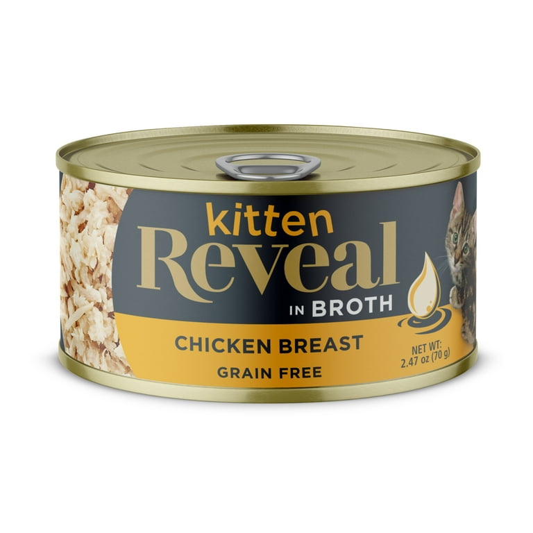Reveal Natural Wet Kitten Food Chicken Breast in Broth 12 x 2.47oz Cans Size 12 x 2.47 oz