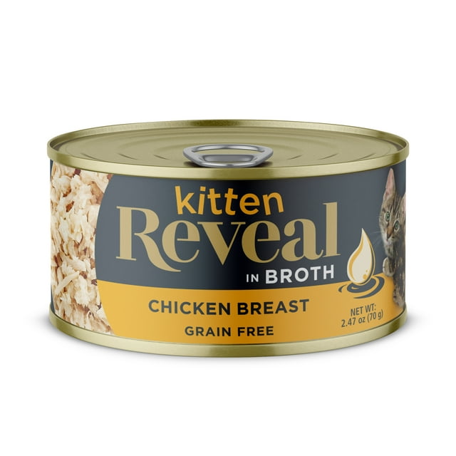 Reveal Natural Wet Kitten Food, Chicken Breast in Broth, 12 x 2.47oz Cans