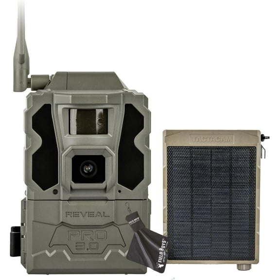 Reveal Pro 3.0 Cellular Trail Camera - Multi-Cellular Network, GPS, 2" LCD, No-Glow IR, Wi-Fi Enabled, HD Photos & 1080p Videos, Long Battery Life, Fast Trigger Solar Panel