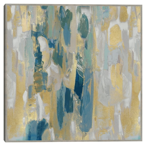 Reveal Teal I by Jennifer Martin Framed Canvas Art Print