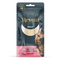 Reveal Whole Salmon Loin Cat Treat, Natural Grain Free Food, 12 Ct 1.06 oz Pouches