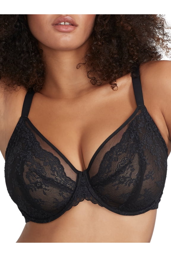 Womens Low-Key Lace Unlined Demi Bra Style-B30385