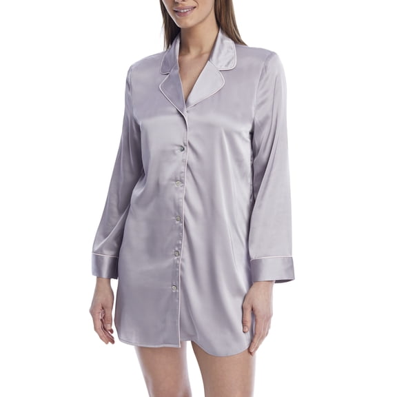 Reveal Womens Washed Satin Sleep Shirt Style-REES34
