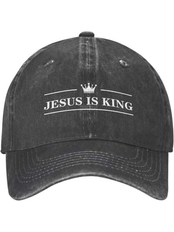 14:17 Ball Cap Jesus is King Low Profile Hats for Men Funny Hats