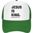 thumbnail image 1 of Revelation 14:17 Funny Trucker Caps Womens Snapback Trucker Caps Jesus is King Breathable Caps, 1 of 7