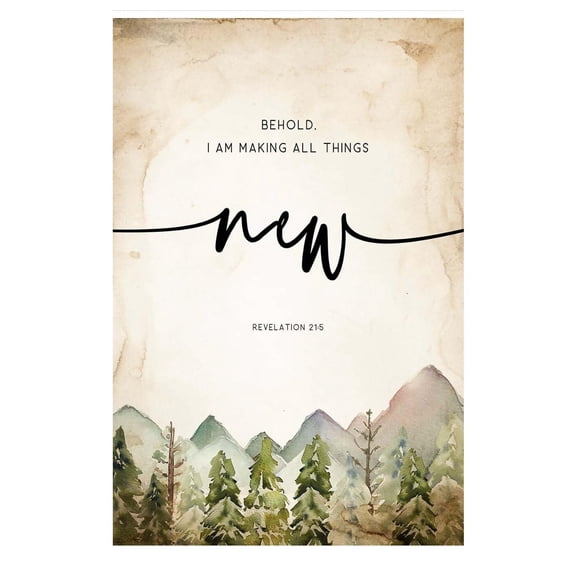Revelation 21 5 Christian Wall Art Scripture Poster Behold I Am Making All Things New Home Kitchen Decor for Bedroom Painting Canvases