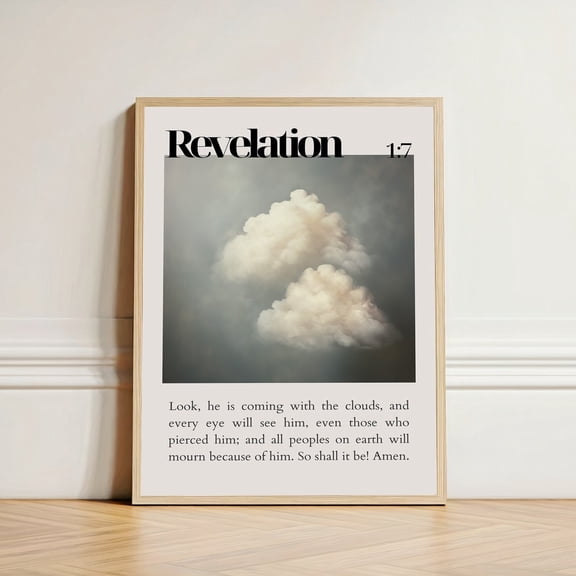 Revelation 7 Cloud Print, Unframed Paper Poster 8x10in