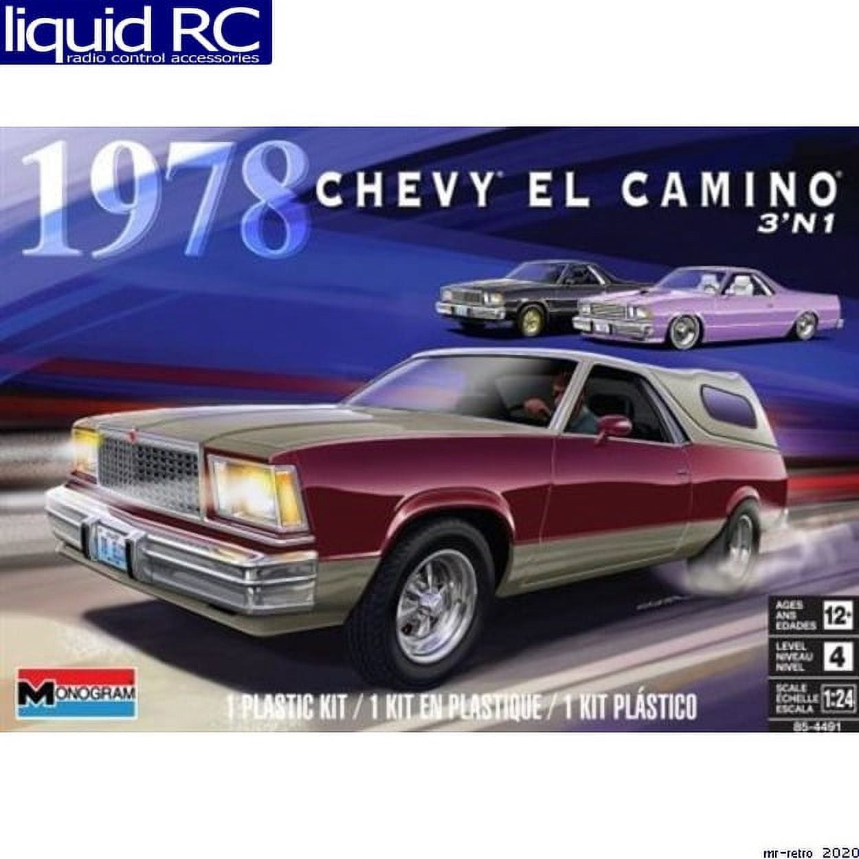 自動車 Revell 1/24 '78 El Camino Lowrider Revell 1/24 Scale 1978 Chevy El Camino Model Kit, Stock/Street