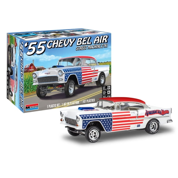 Revell 14519 1955 Chevrolet Bel Air Street Machine 2-in-1 Model Kit, 1:24 Scale, Skill Level 4, 92-Piece