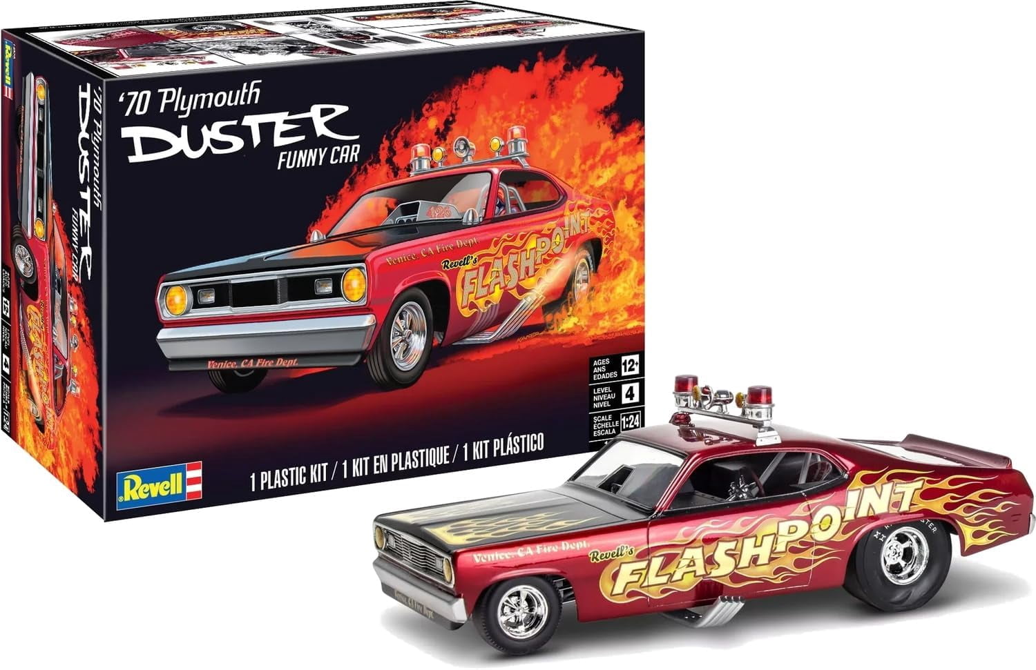 Revell 1970 Plymouth Duster Funny Car Model Building Kit 1:24 Scale 100-Piece