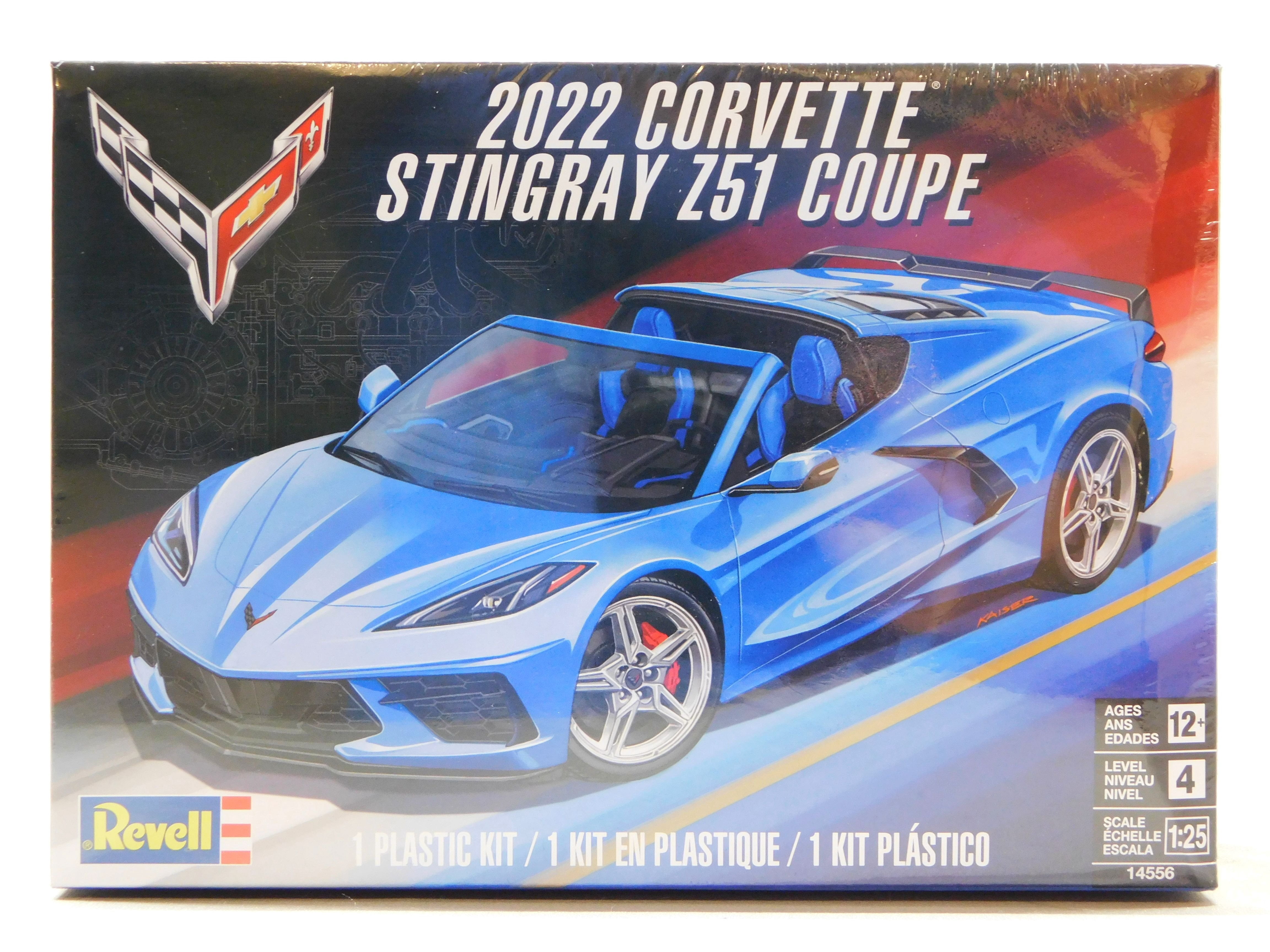 Level 4 Model Kit 2022 Chevrolet Corvette Stingray Z51 Coupe 1/25 Scale Model by Revell