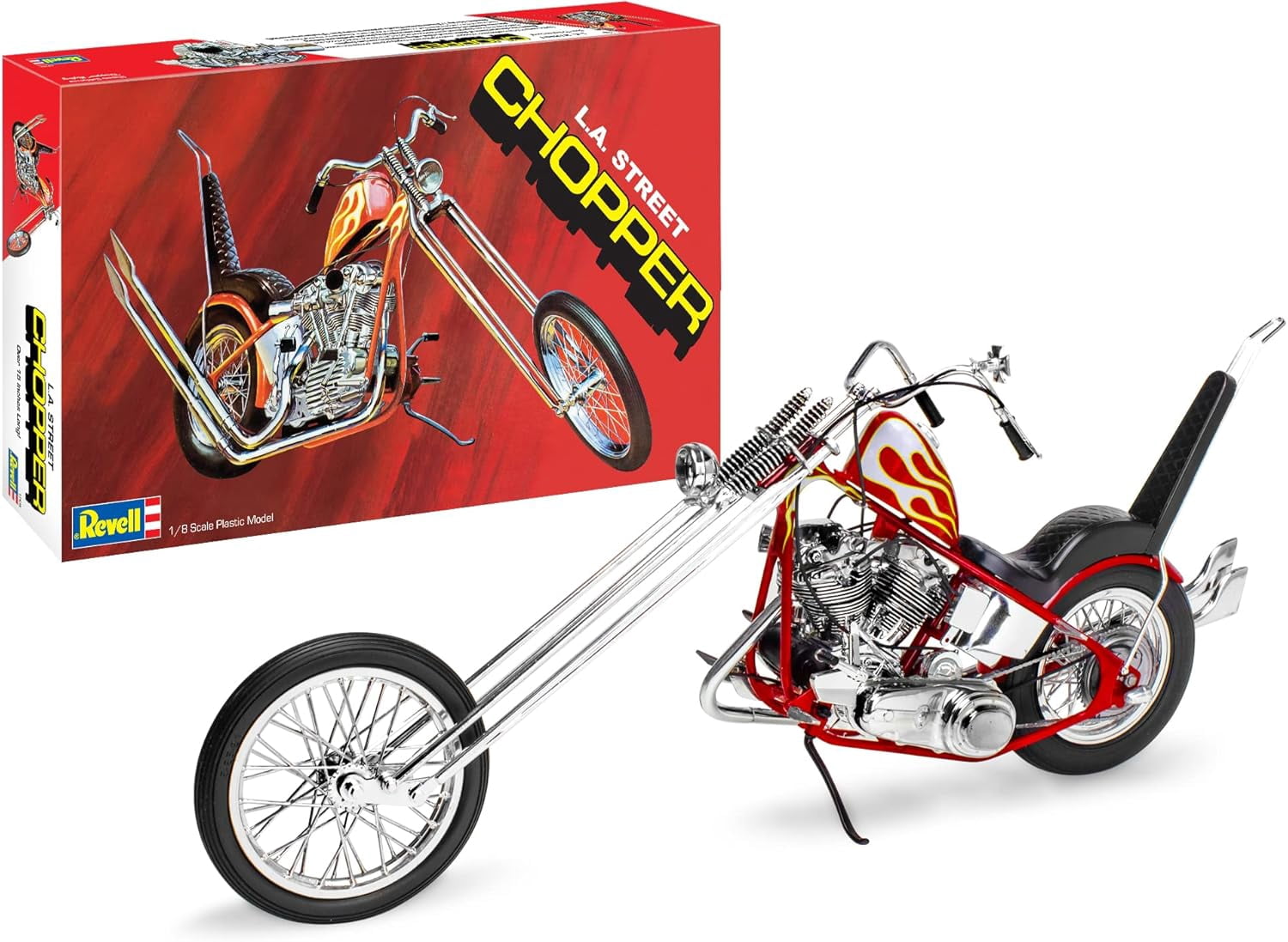 Revell レベル　ハーレーチョッパー　アメ車プラモデル Revell L.A. Street Chopper Model Motorcycle Building Kit 1:8 Scale