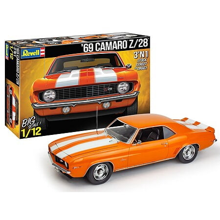 Revell 1969 Camaro Z-28 RMX128129090 Model 1/12, 3'N1 Stock, Street or Drag