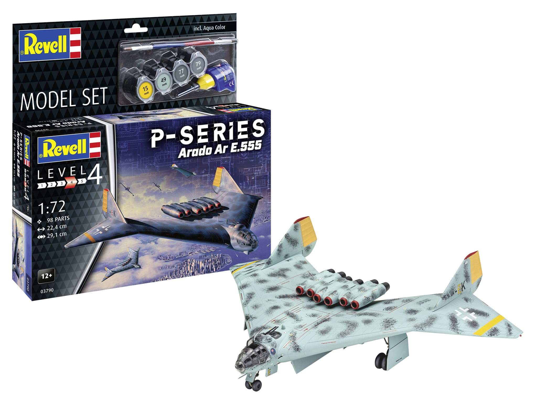 Revell 63790 Model Set Arado Ar E.555 - P-Series 1:72 Scale Unbuilt/Unpainted Plastic Model Kit